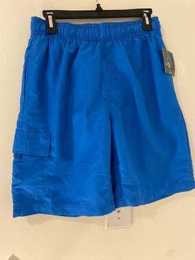 Kanu Surf Men's Size S Blue Cargo Swim Trunks